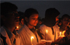 Mangalore : Physiotherapy students hold candle light vigil in memory of Delhi gang rape victim